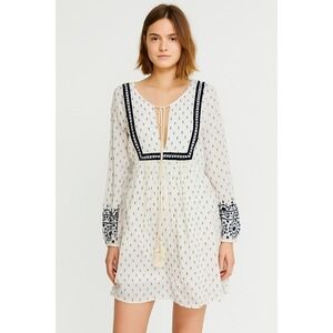 Zara | Dresses | Zara White And Black Mini Bubble Dress | Poshmark